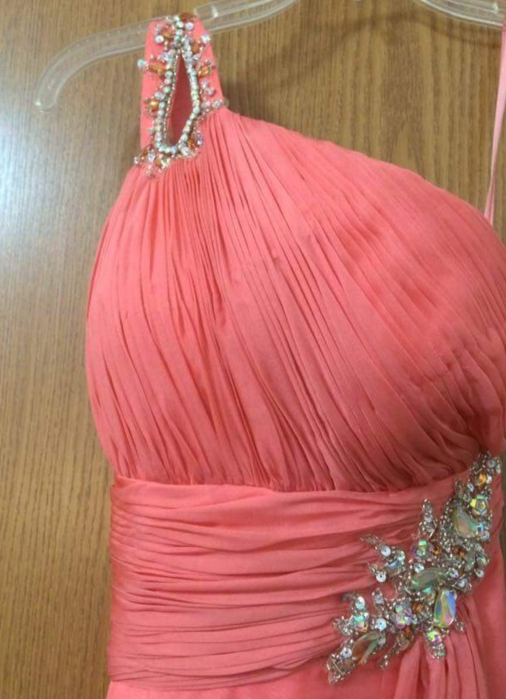 XS Pink One-Shoulder Dress